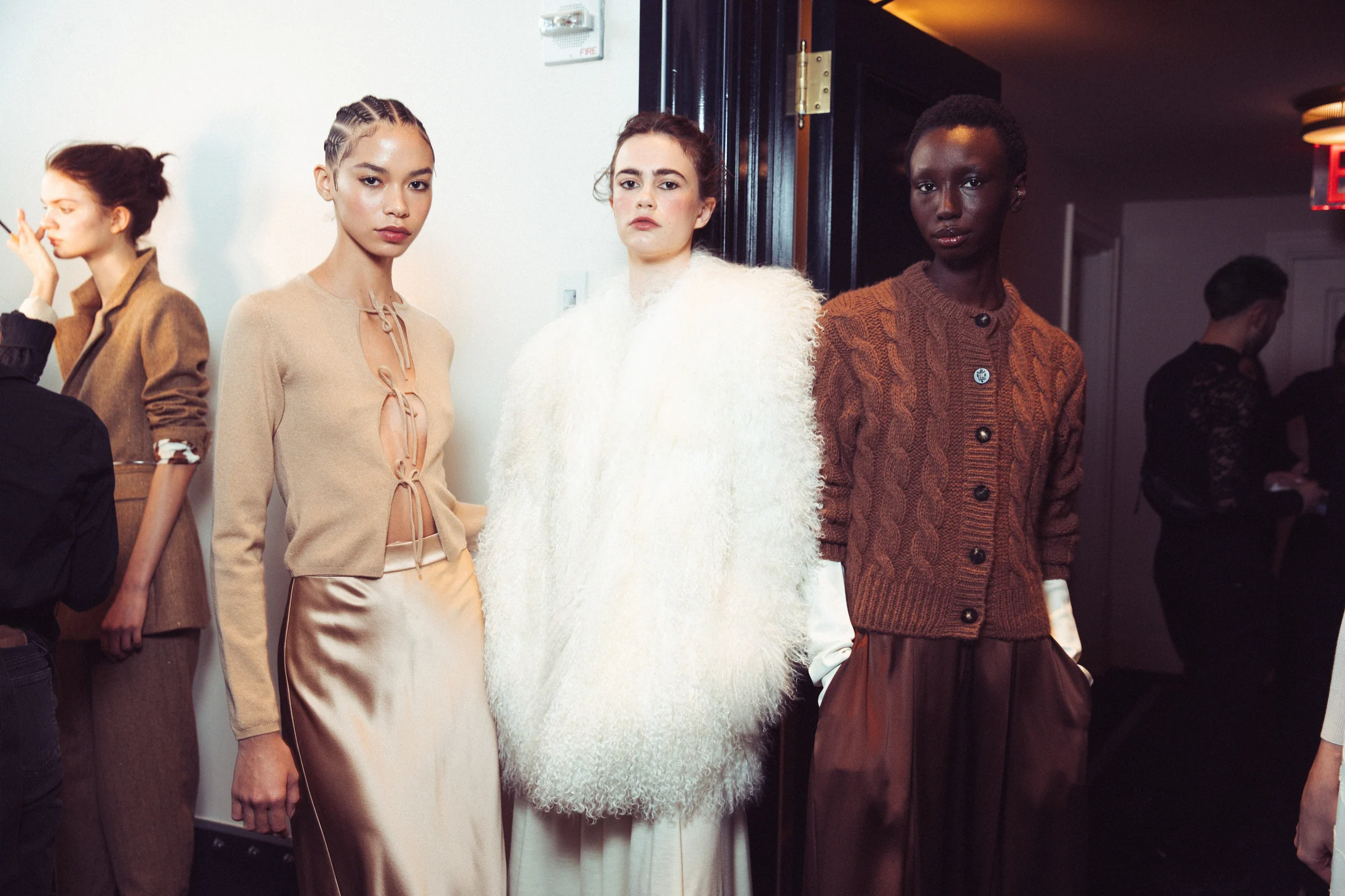 Alejandra Alonso Rojas — Models lined up before a fashion presentation